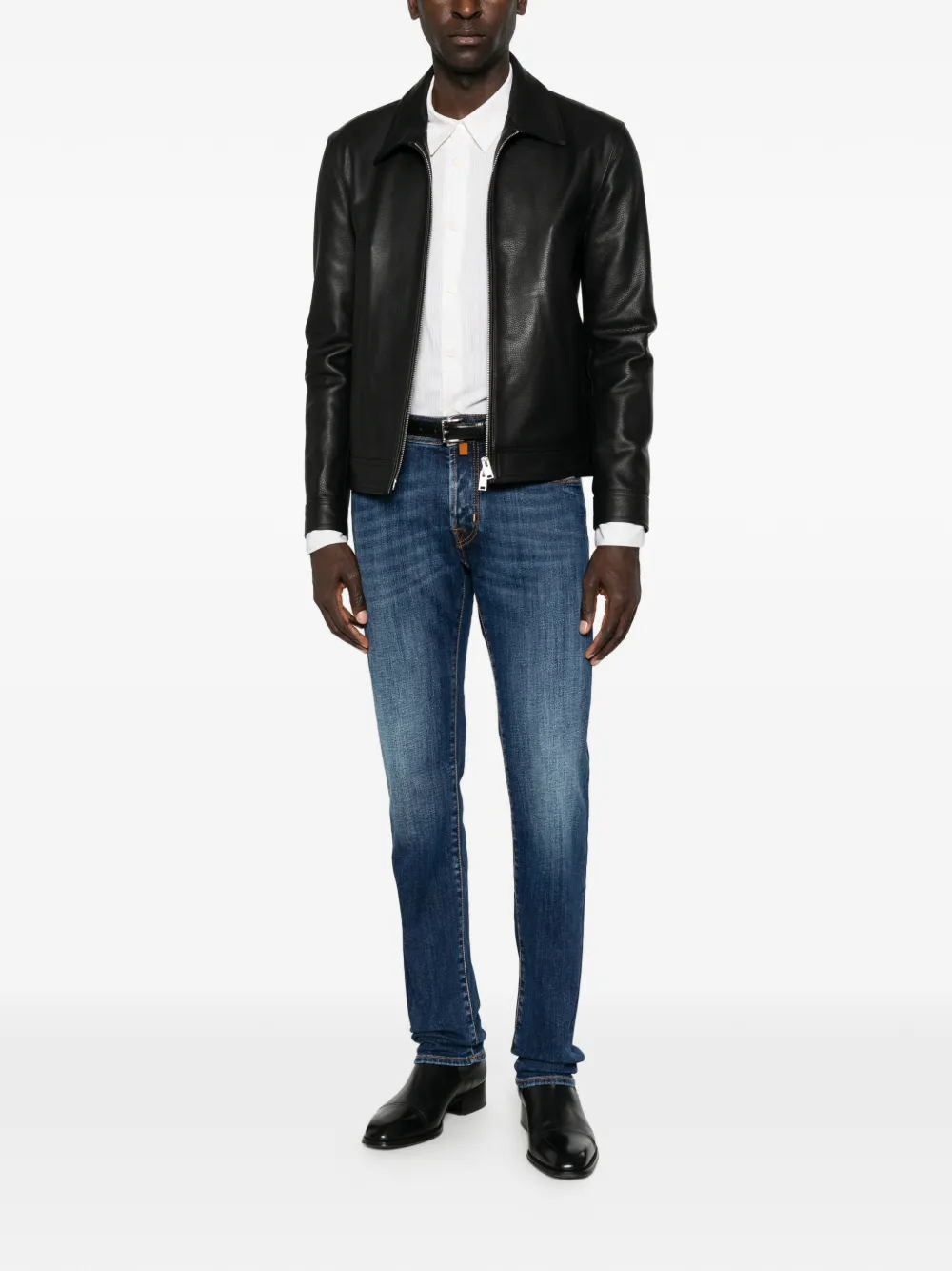 Jacob Cohën Straight jeans met vervaagd effect Blauw