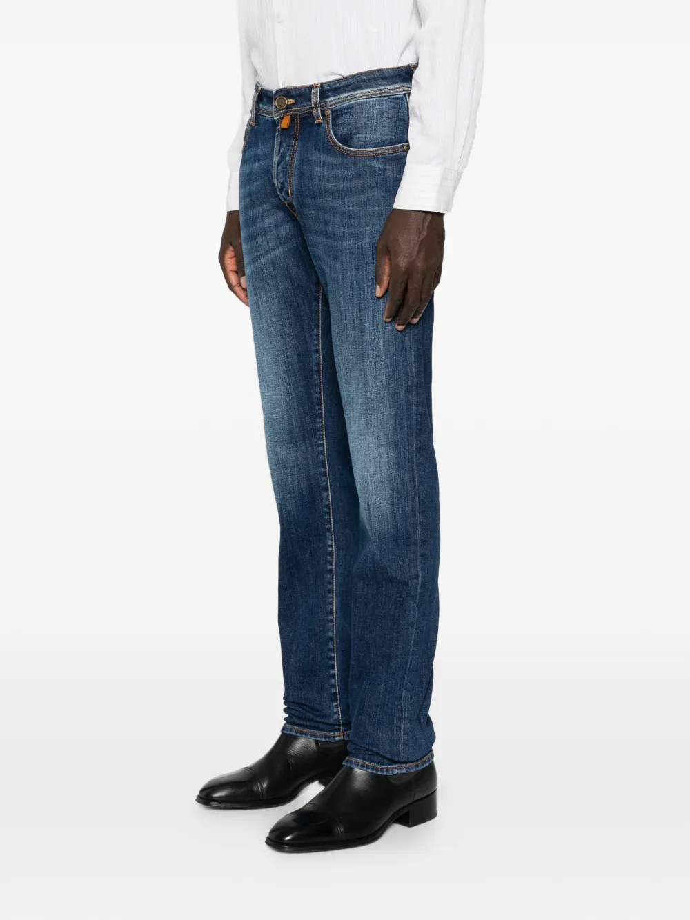 Jacob Cohën Straight jeans met vervaagd effect Blauw
