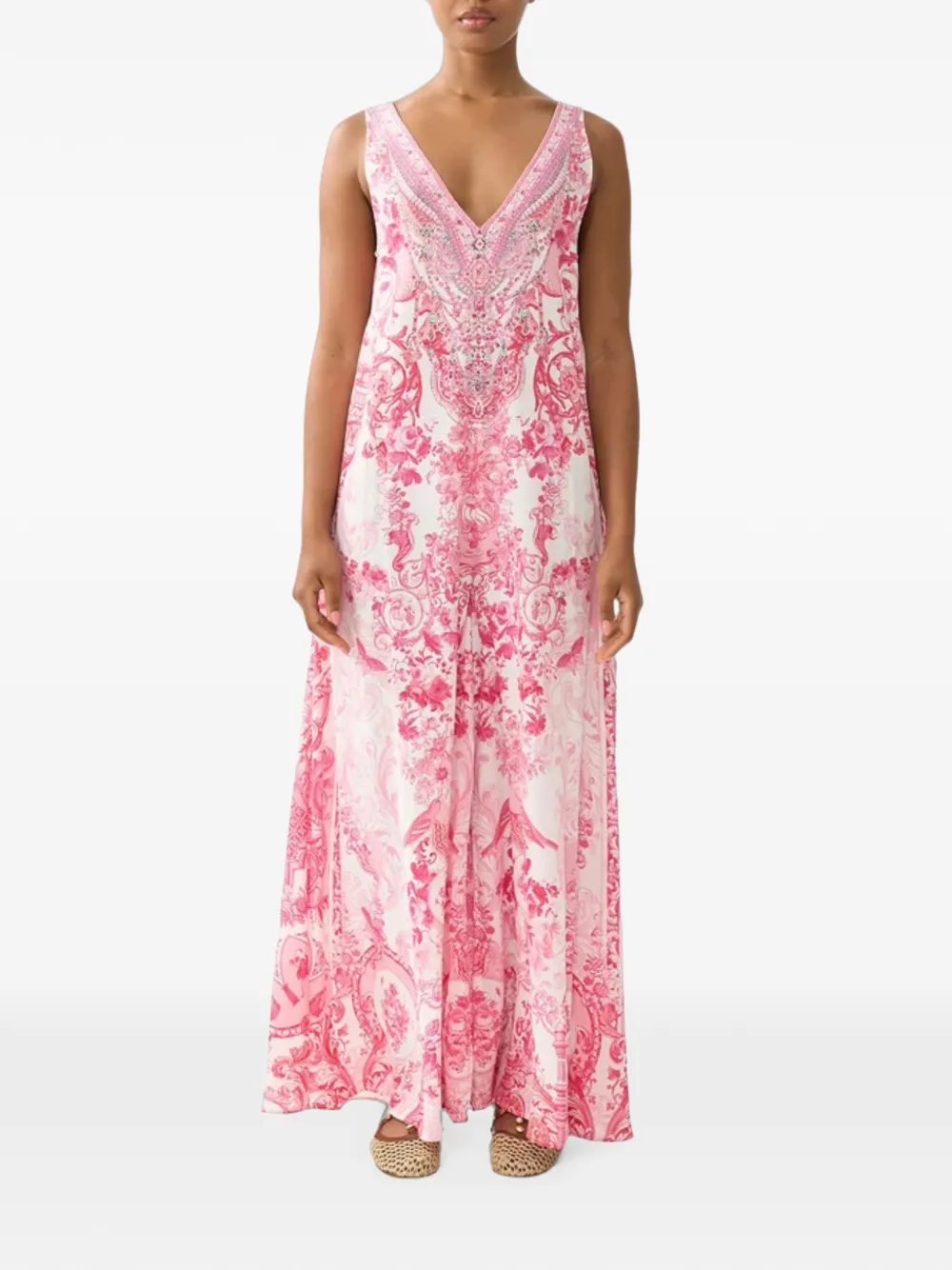 Camilla Jumpsuit met bloemenprint Wit