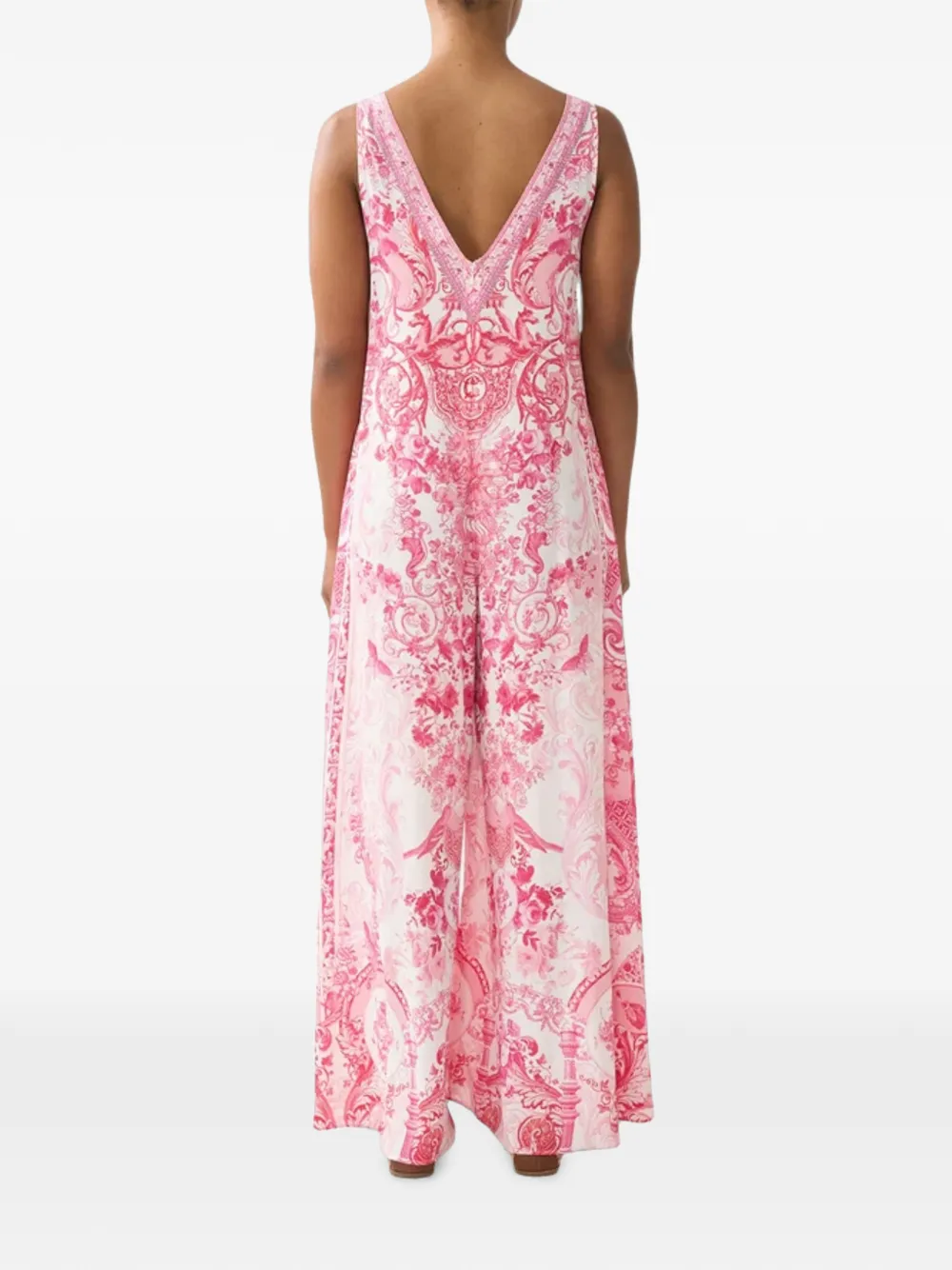 Camilla Jumpsuit met bloemenprint Wit