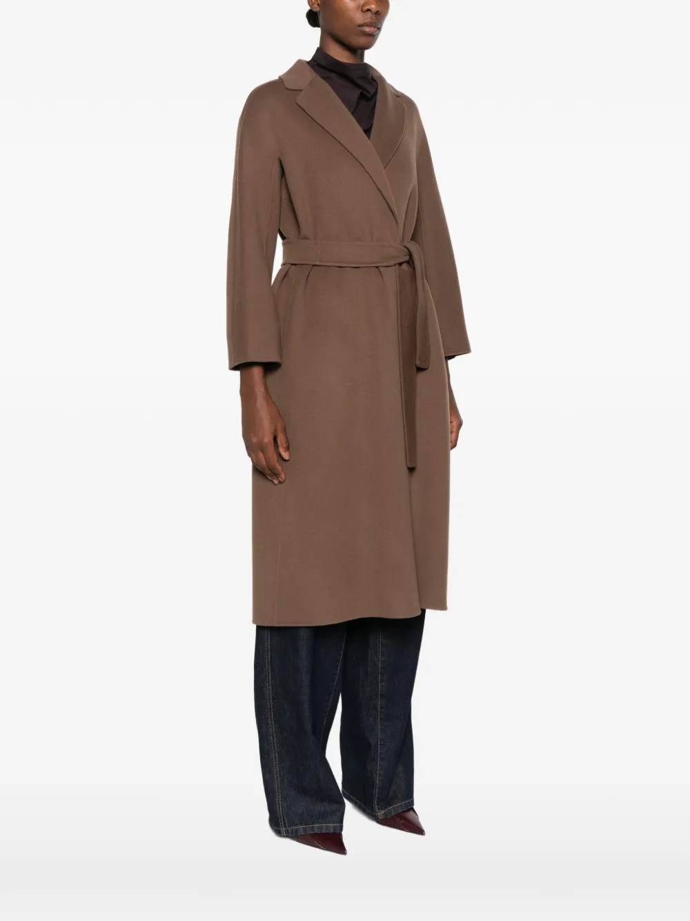 'S Max Mara Esturia belted notch-lapel coat Bruin