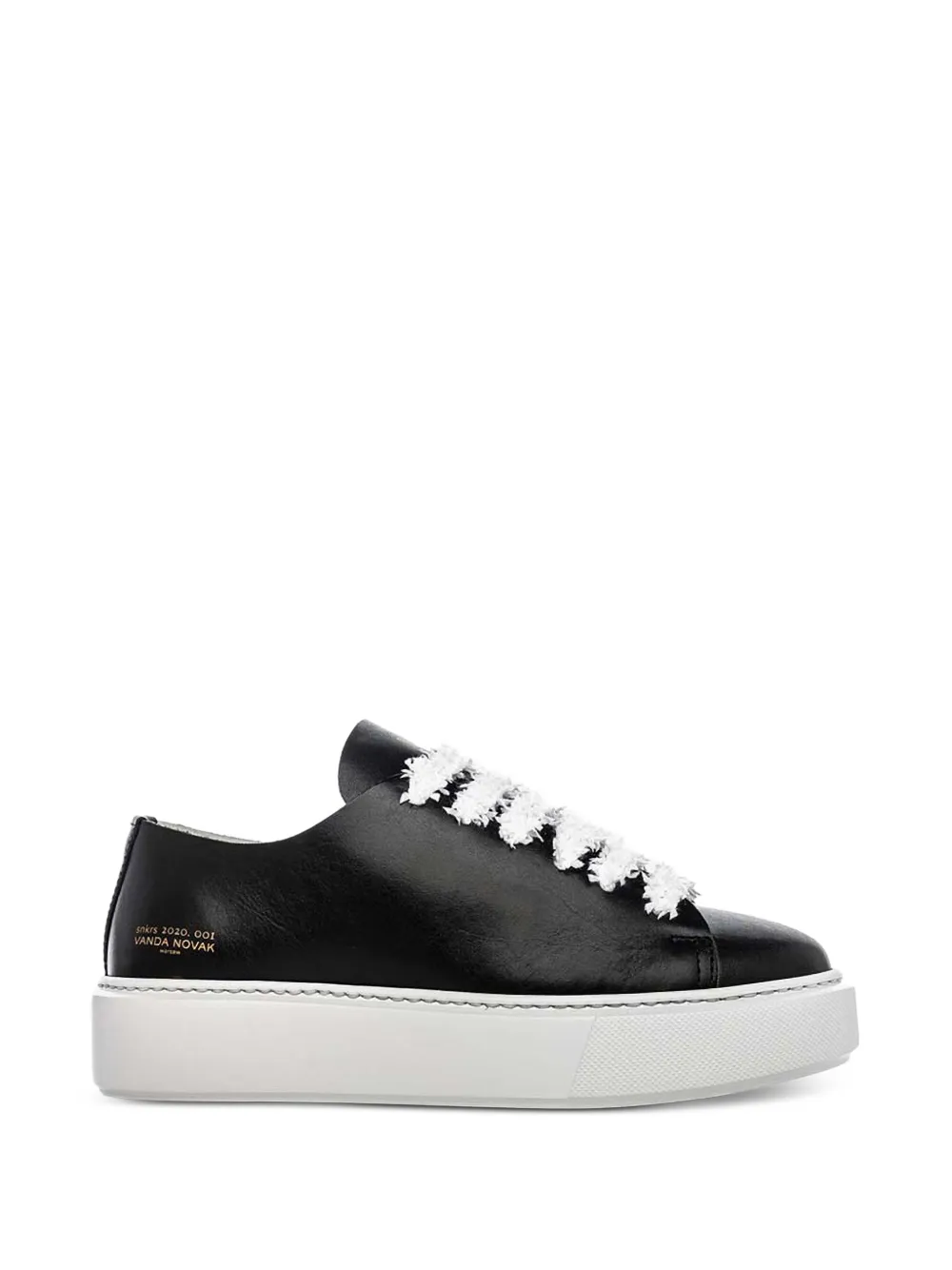 Vanda Novak Grace frayed sneakers - Schwarz