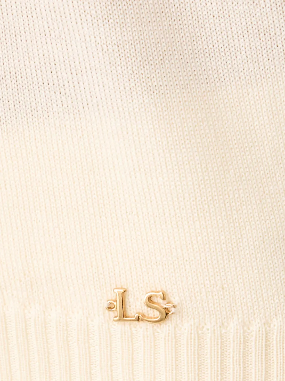 LUISA SPAGNOLI Mossa T-shirt met ronde hals en lange mouwen Beige