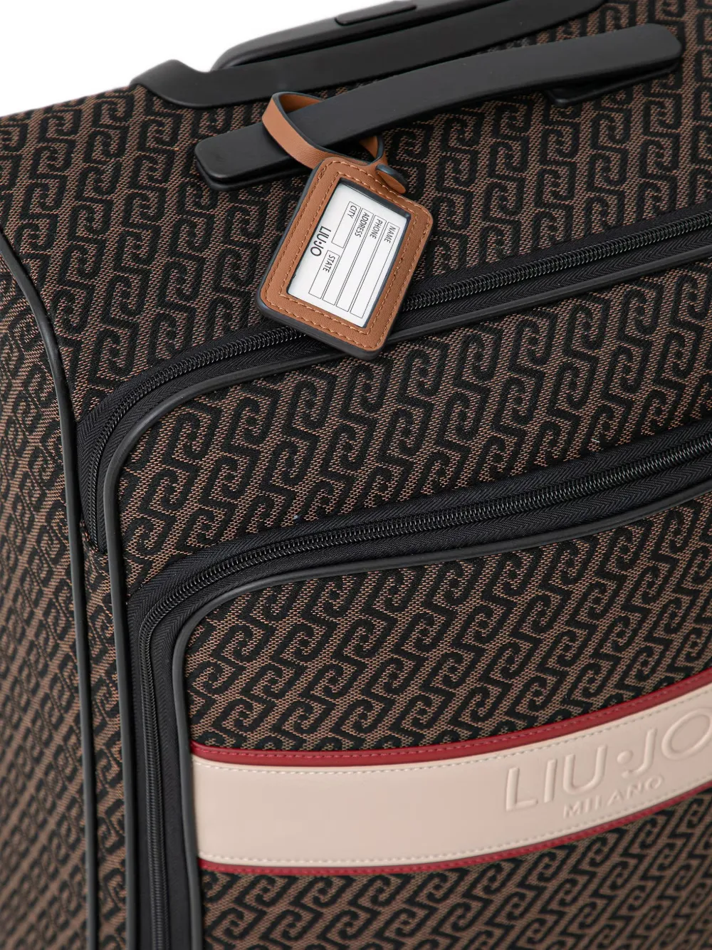 LIU JO Trolley met monogram-jacquard Bruin