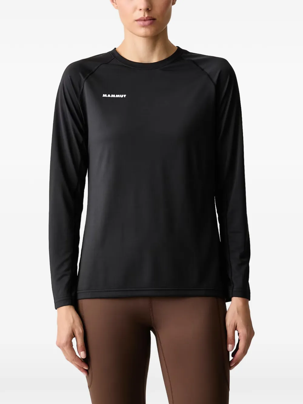 Mammut Ducan FL logo-print raglan-sleeve T-shirt - Schwarz