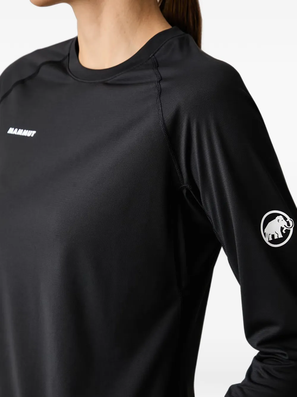 Mammut Ducan FL T-shirt met raglan mouwen en logo-print Zwart