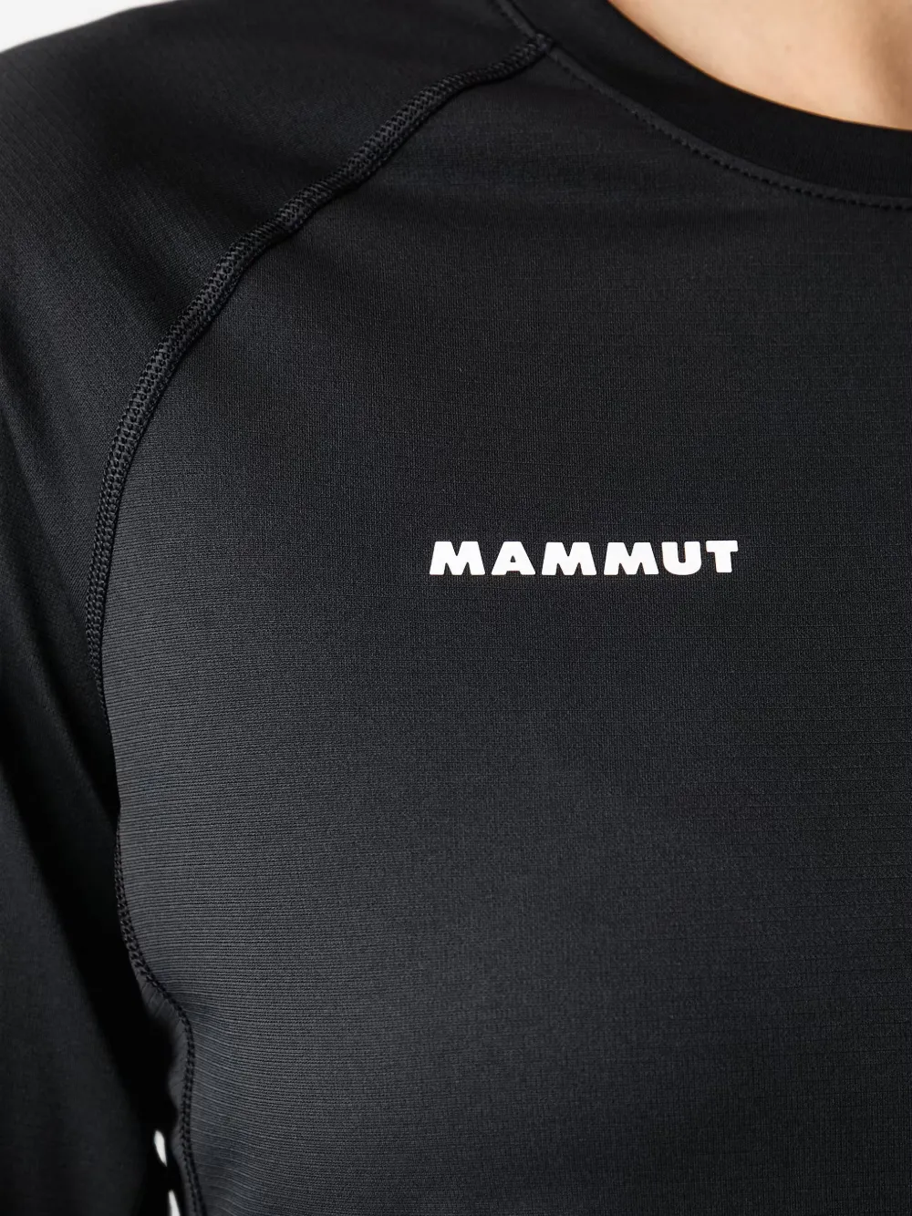 Mammut Ducan FL T-shirt met raglan mouwen en logo-print Zwart