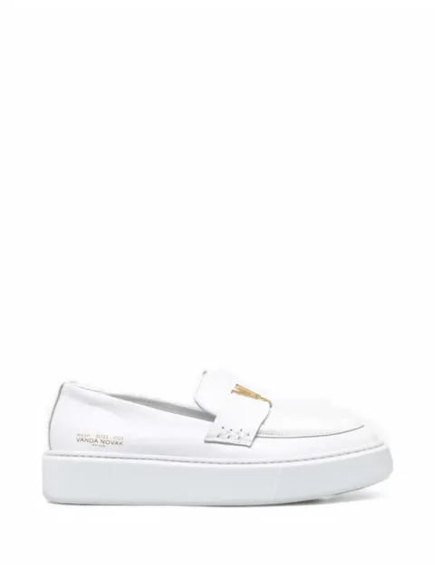 Vanda Novak Kayla logo-detail loafers