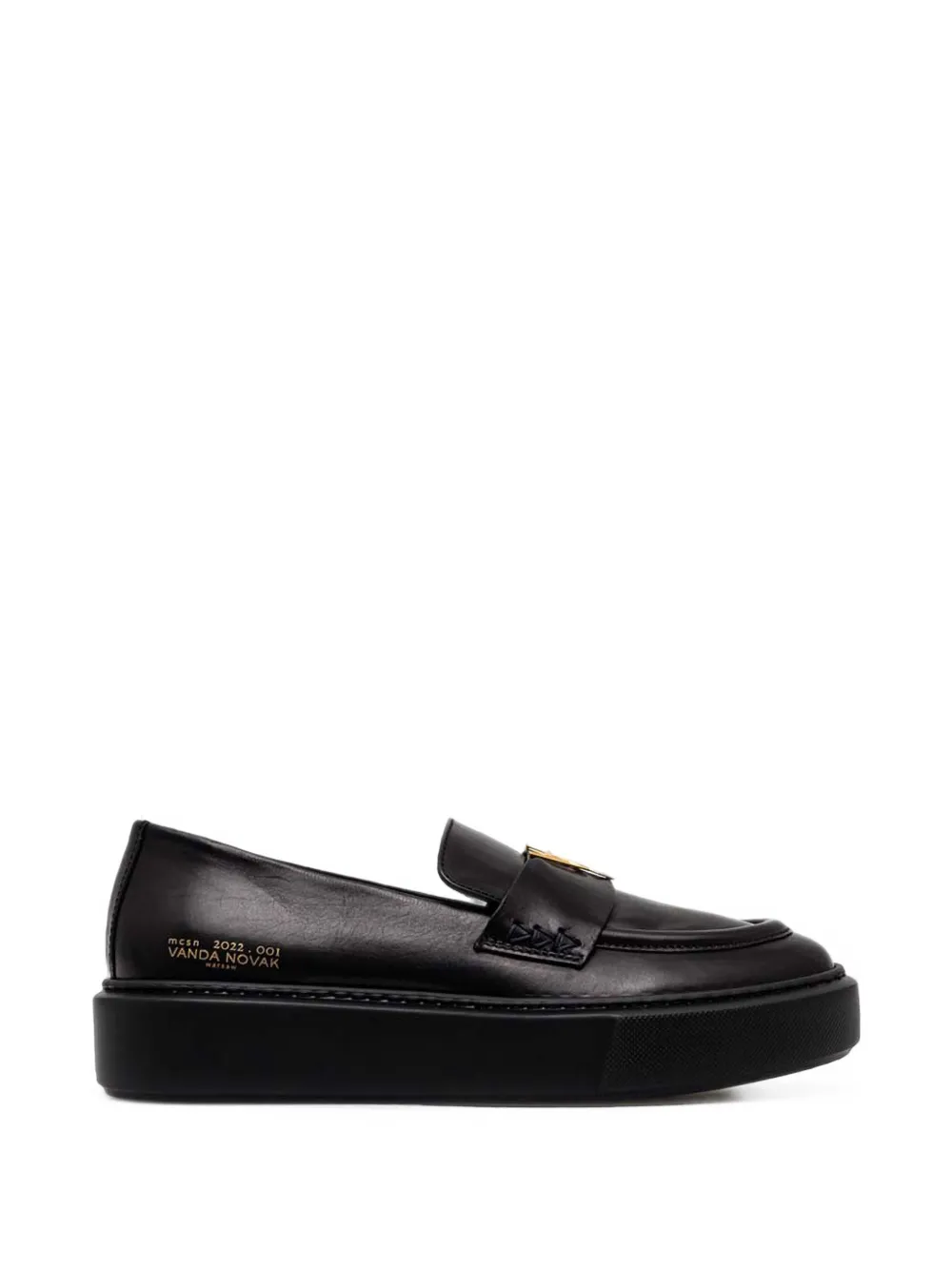 Vanda Novak Kayla Platform Loafers In Black