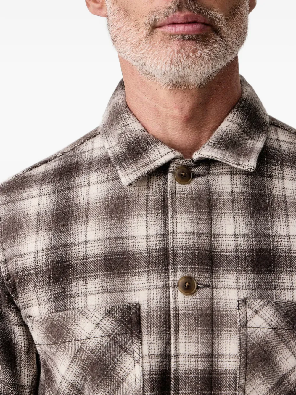 Lindbergh Geruit shirtjack Bruin