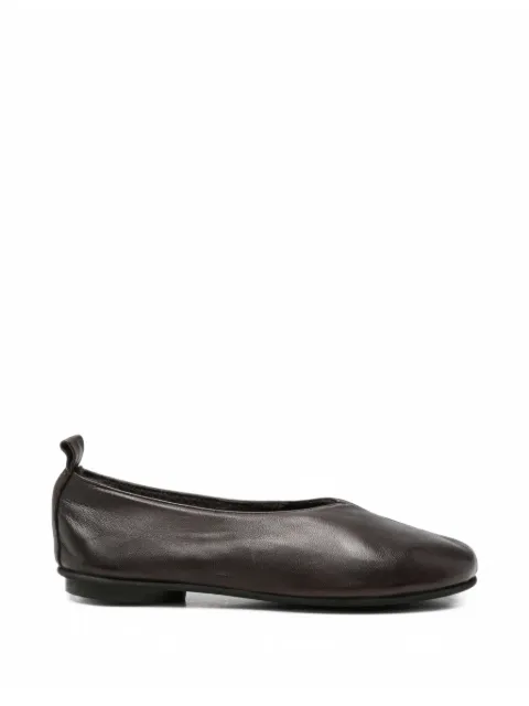 Liska pull-tab leather ballet flats