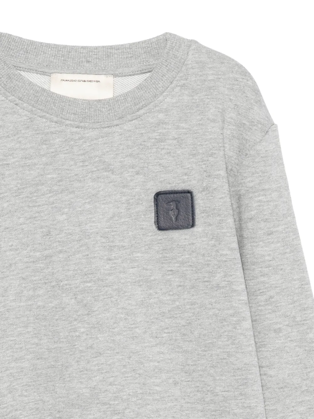 TRUSSARDI JUNIOR logo-patch sweatshirt Grijs