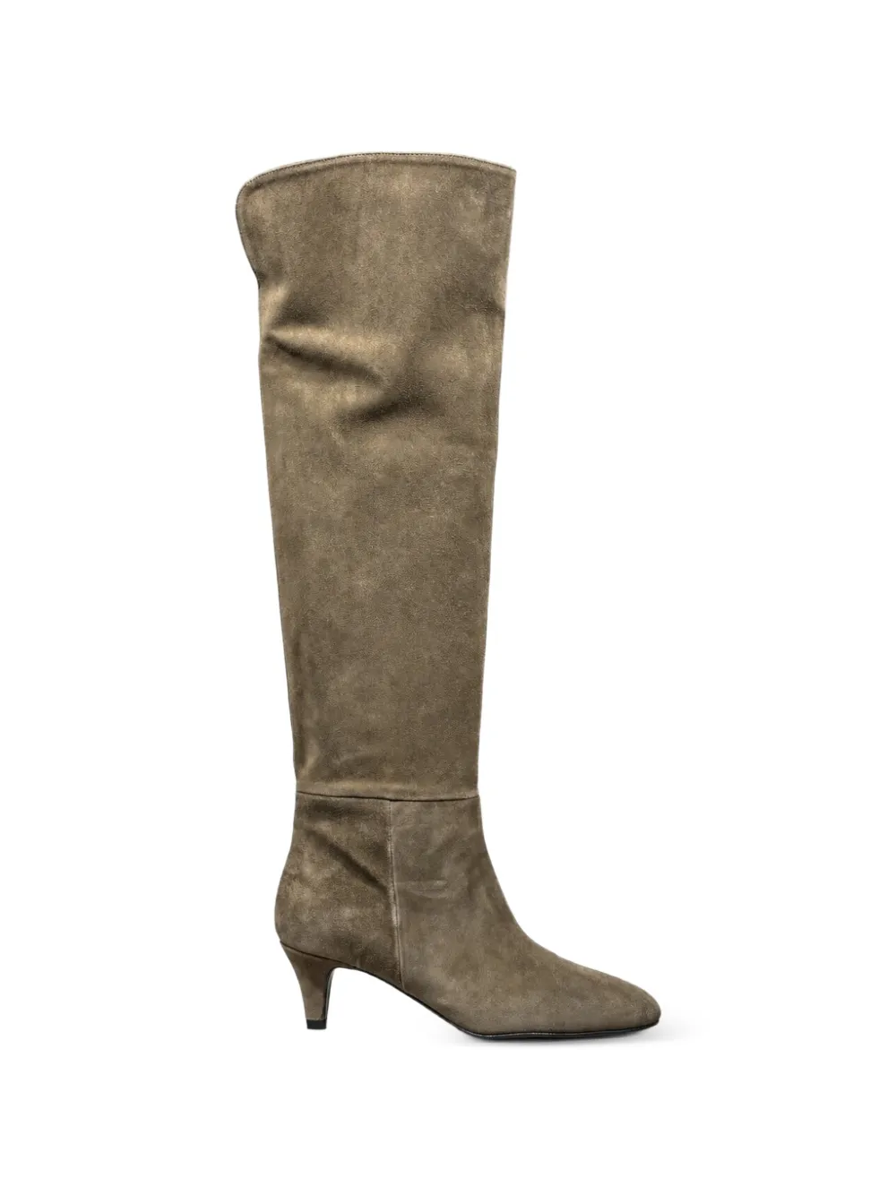 Poche Paris suede over-the-knee boots - Neutrals