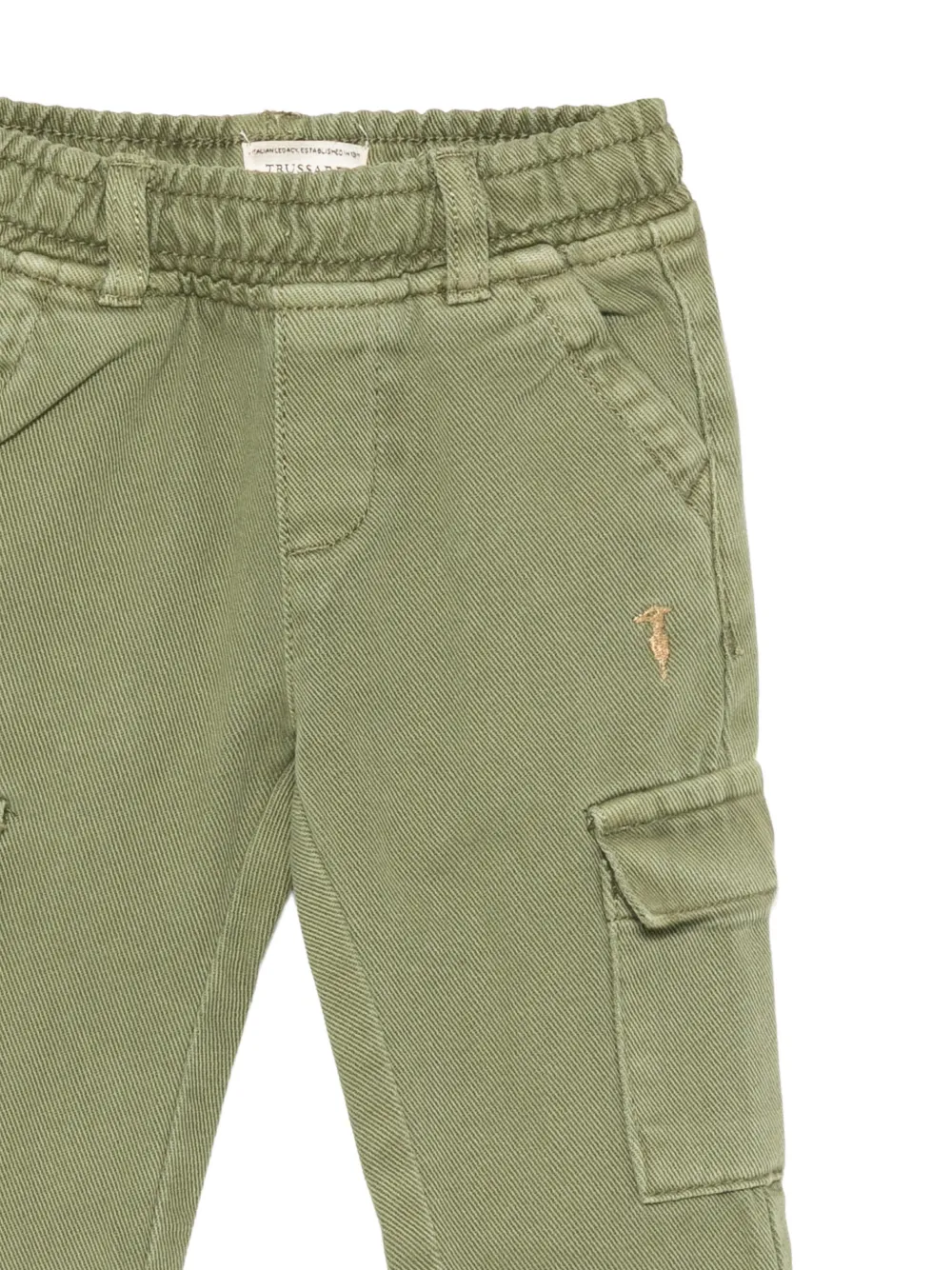 TRUSSARDI JUNIOR elasticated-waist cargo trousers Groen