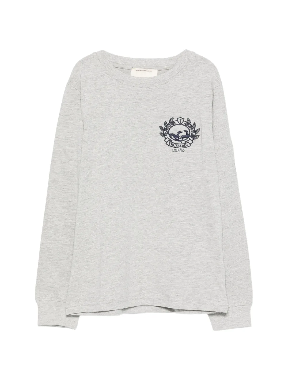 TRUSSARDI JUNIOR logo-print long-sleeved T-shirt - Gris TRUSSARDI JUNIOR logo-print long-sleeved T-shirt - Gris