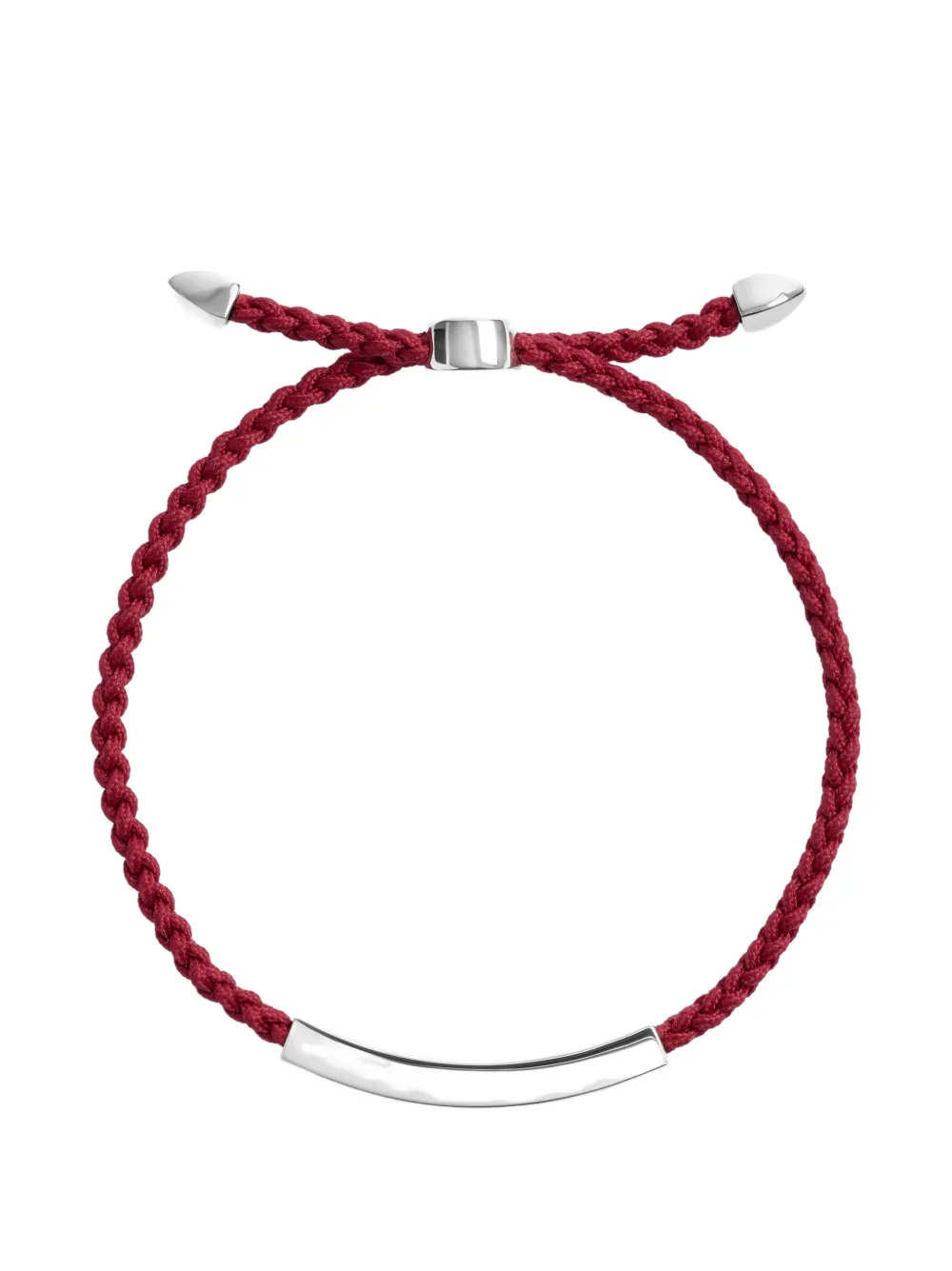 Monica Vinader Bracciale MV Linear™ con cordino - Rosso