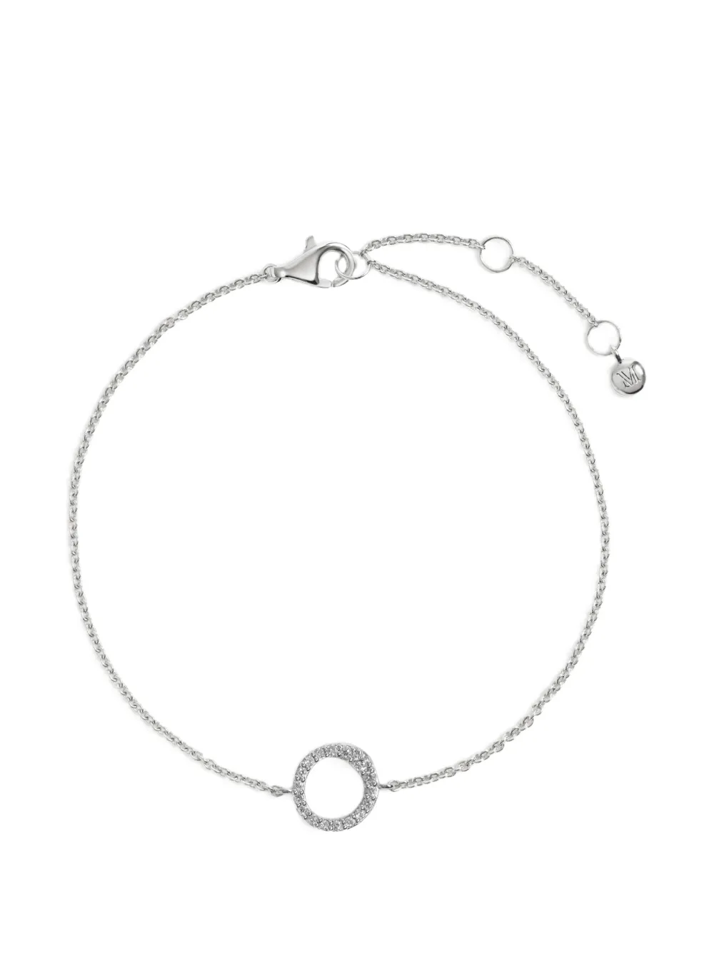 Monica Vinader Bracciale a catena Riva con pavé di diamanti - Argento