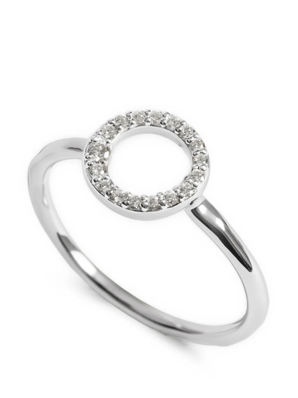 Monica Vinader Anelli Riva con pavé di diamanti - Argento