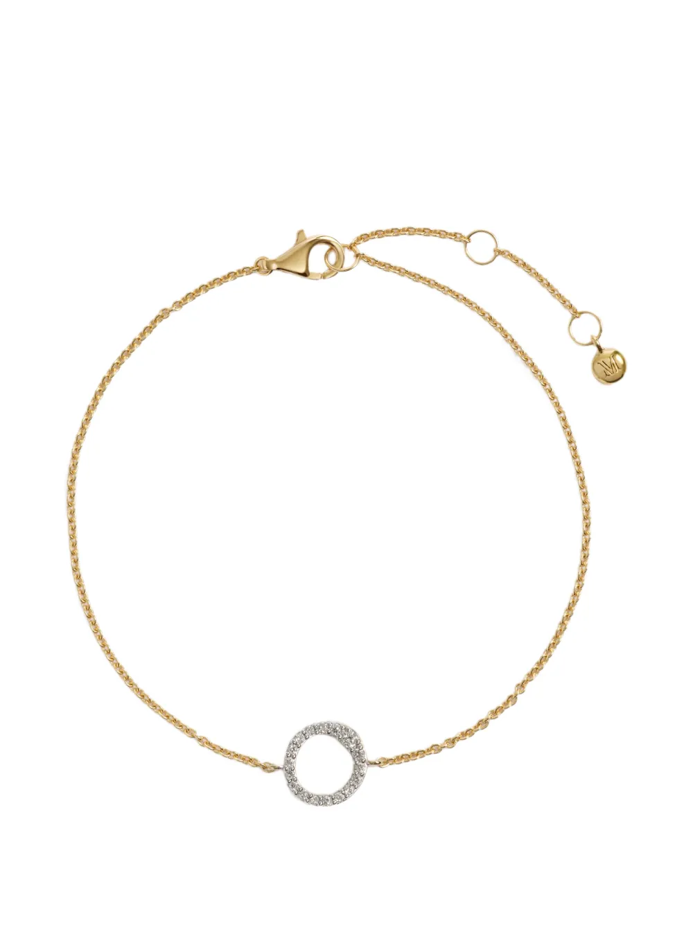 Monica Vinader Bracciale a catena Riva con pavé di diamanti - Oro