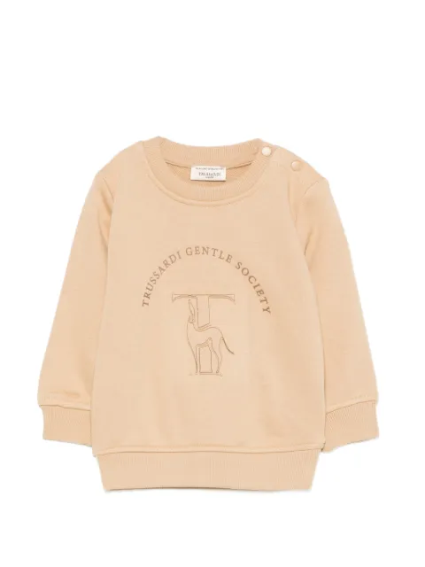 TRUSSARDI JUNIOR embroidered logo-print sweatshirt