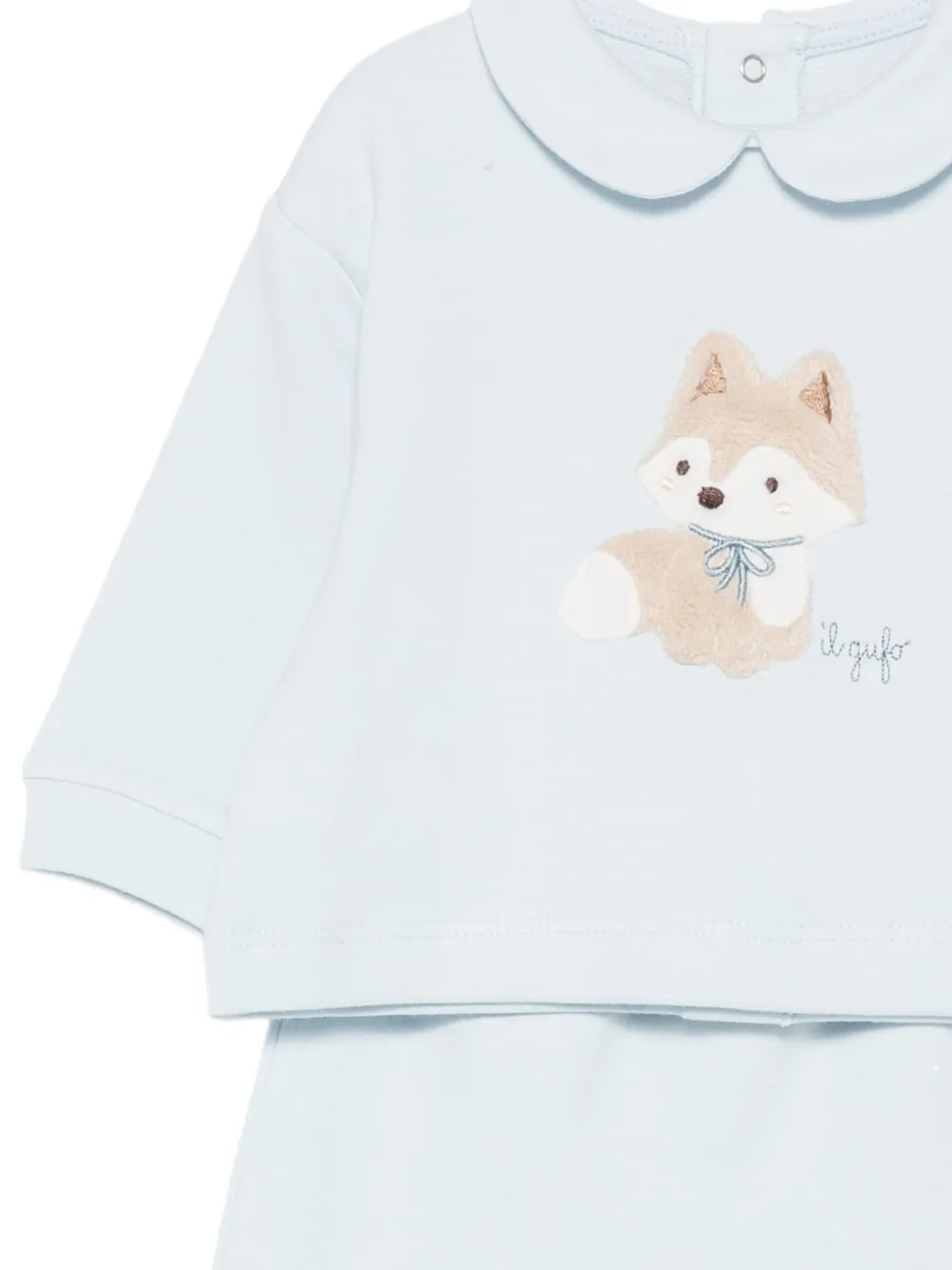 Il Gufo fox-patch Peter Pan collar pyjamas Blauw