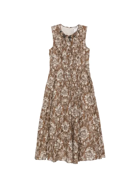 'S Max Mara damask-print embellished dress