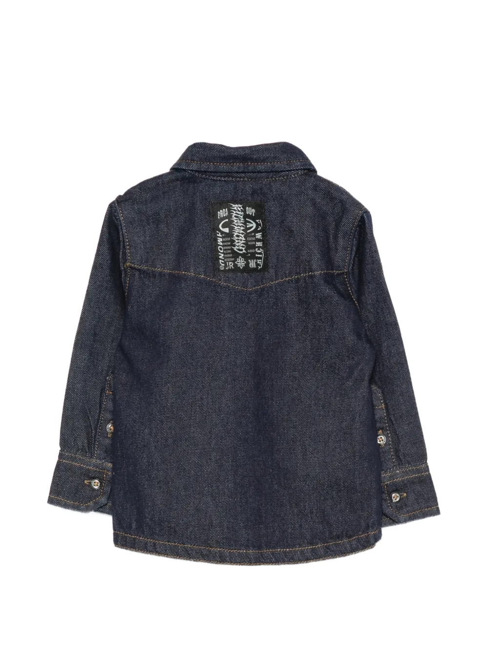 John Richmond Junior Spijkershirt met geborduurd logo Blauw