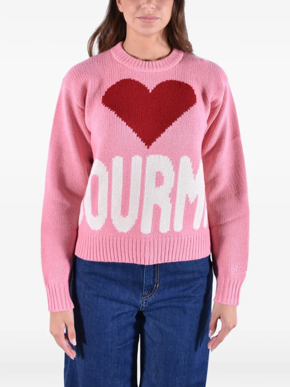 MC2 Saint Barth Kyla heart-jacquard sweater