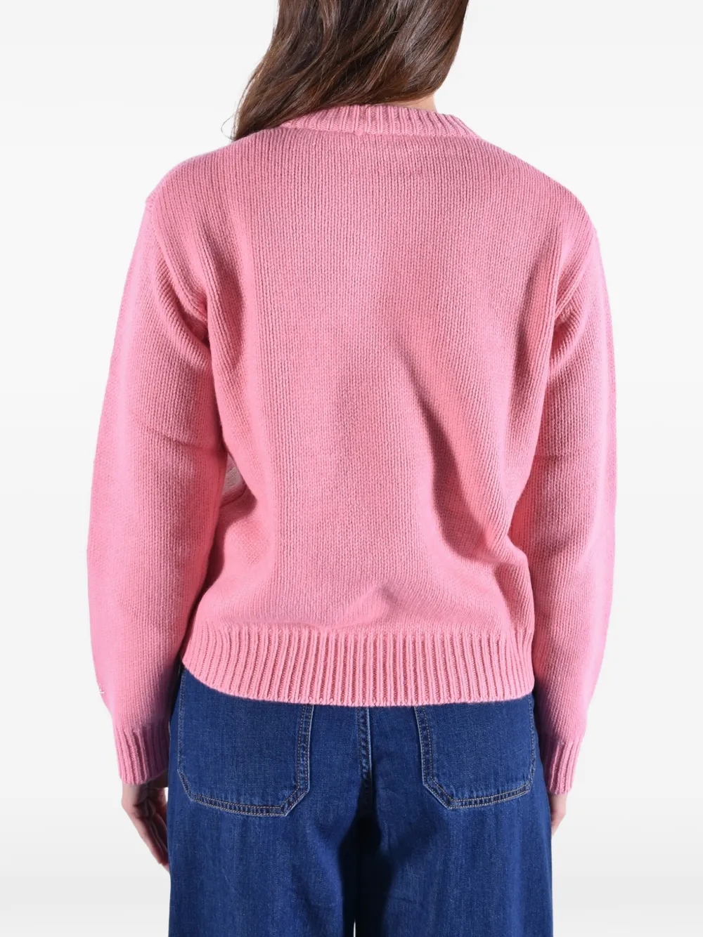 MC2 Saint Barth Kyla heart-jacquard sweater Roze
