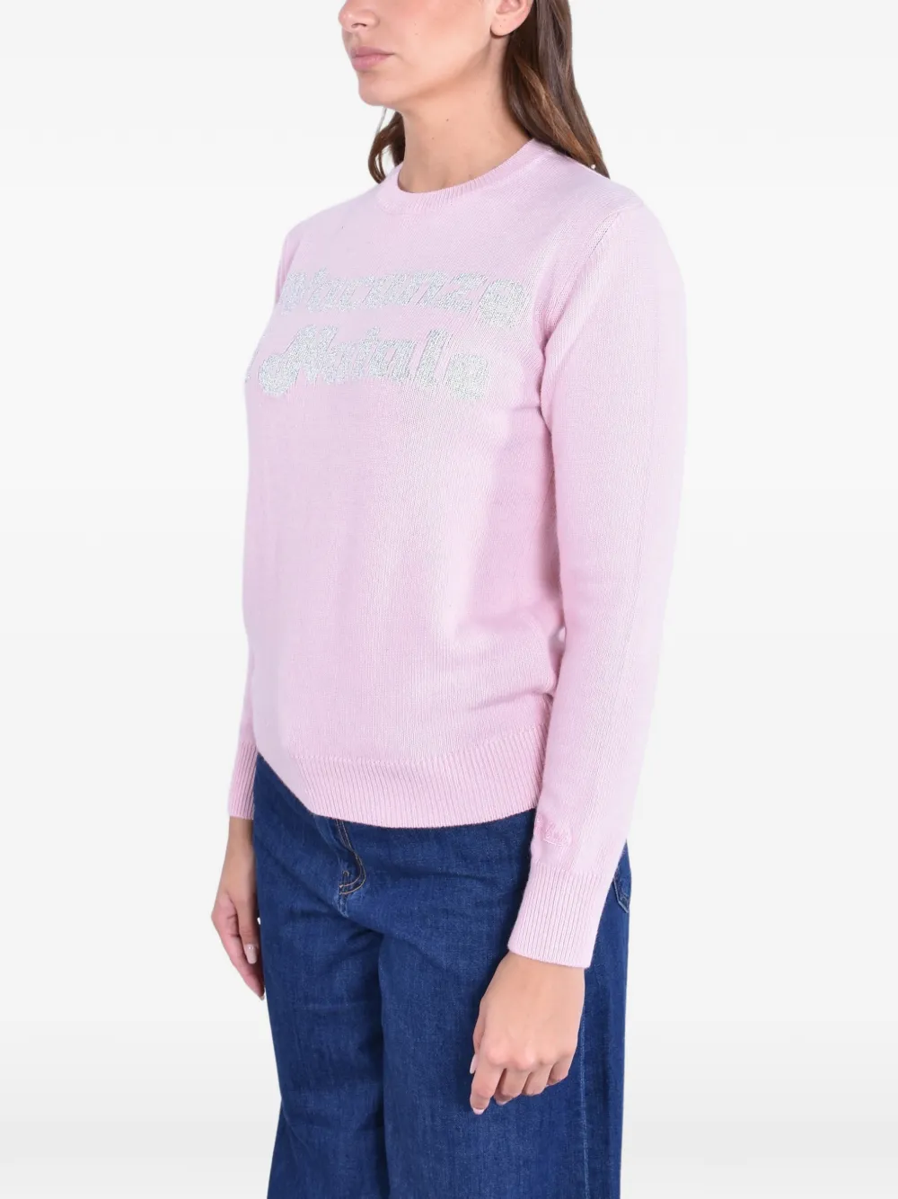 MC2 Saint Barth New Queen embroidered sweater Roze