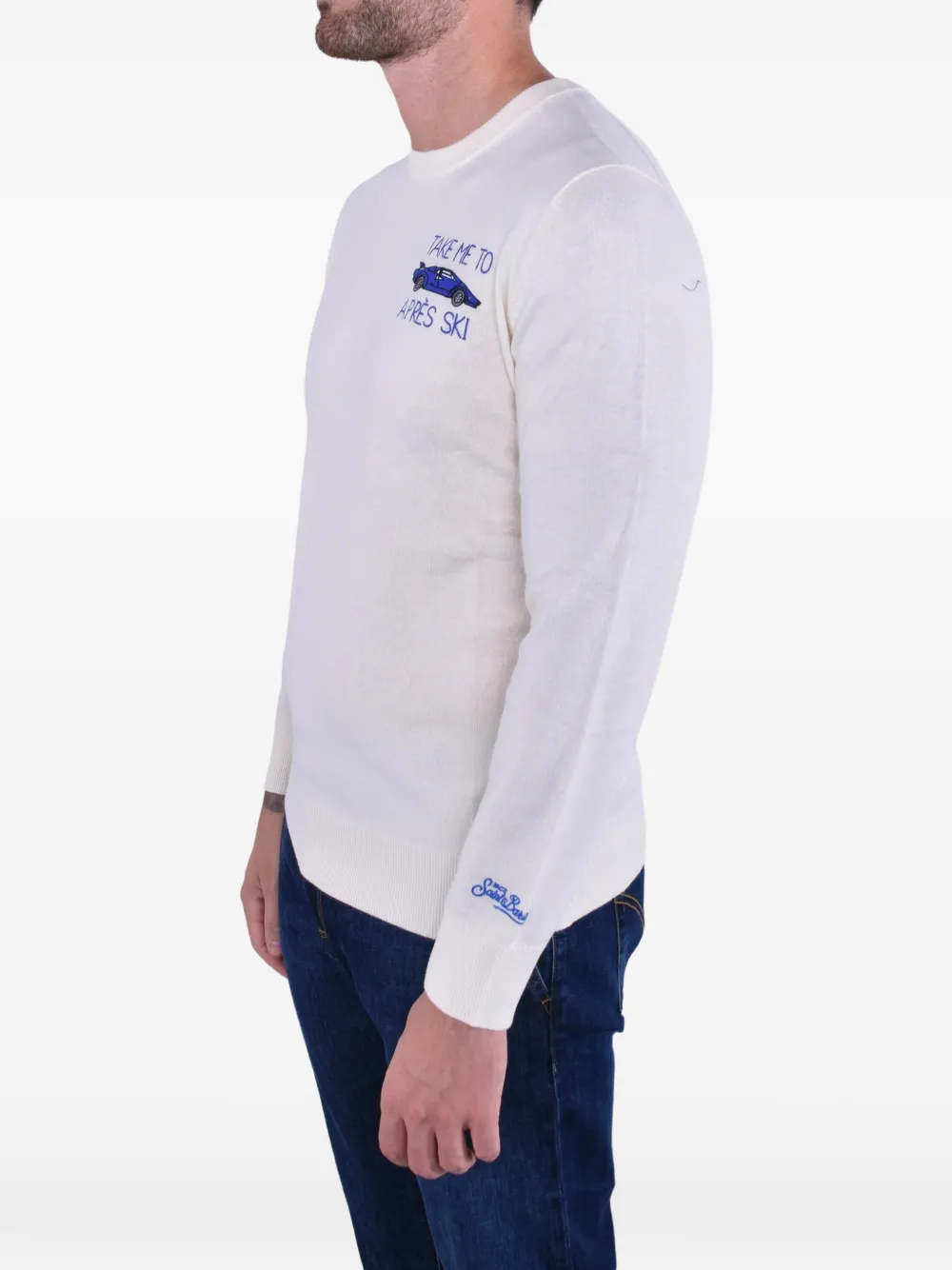 MC2 Saint Barth Après Ski embroidered sweater Beige