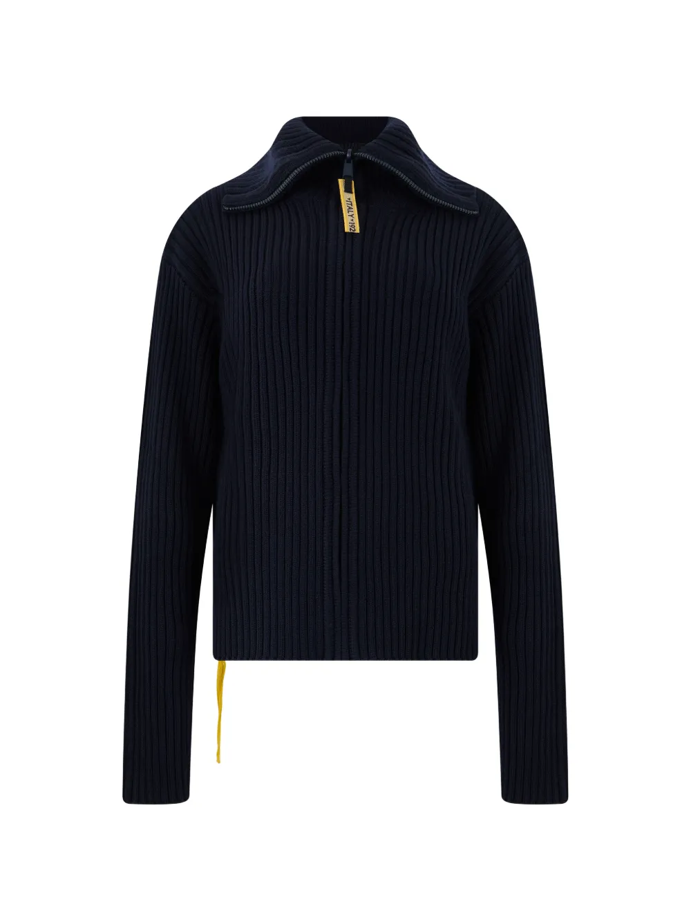 FENDI ribbed-knit zip-up cardigan - Blu