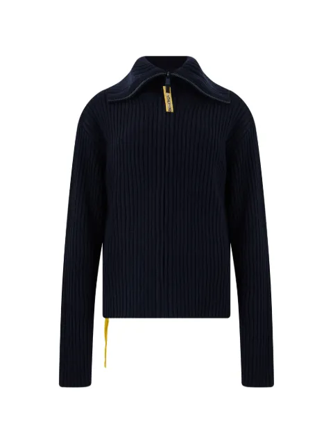 FENDI ribbed-knit zip-up cardigan