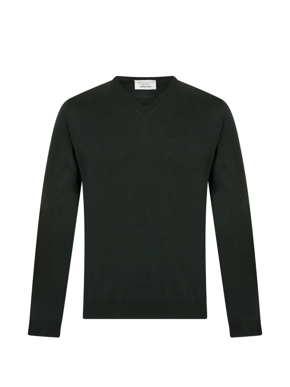 Roberto Collina fine-knit V-neck sweater Groen
