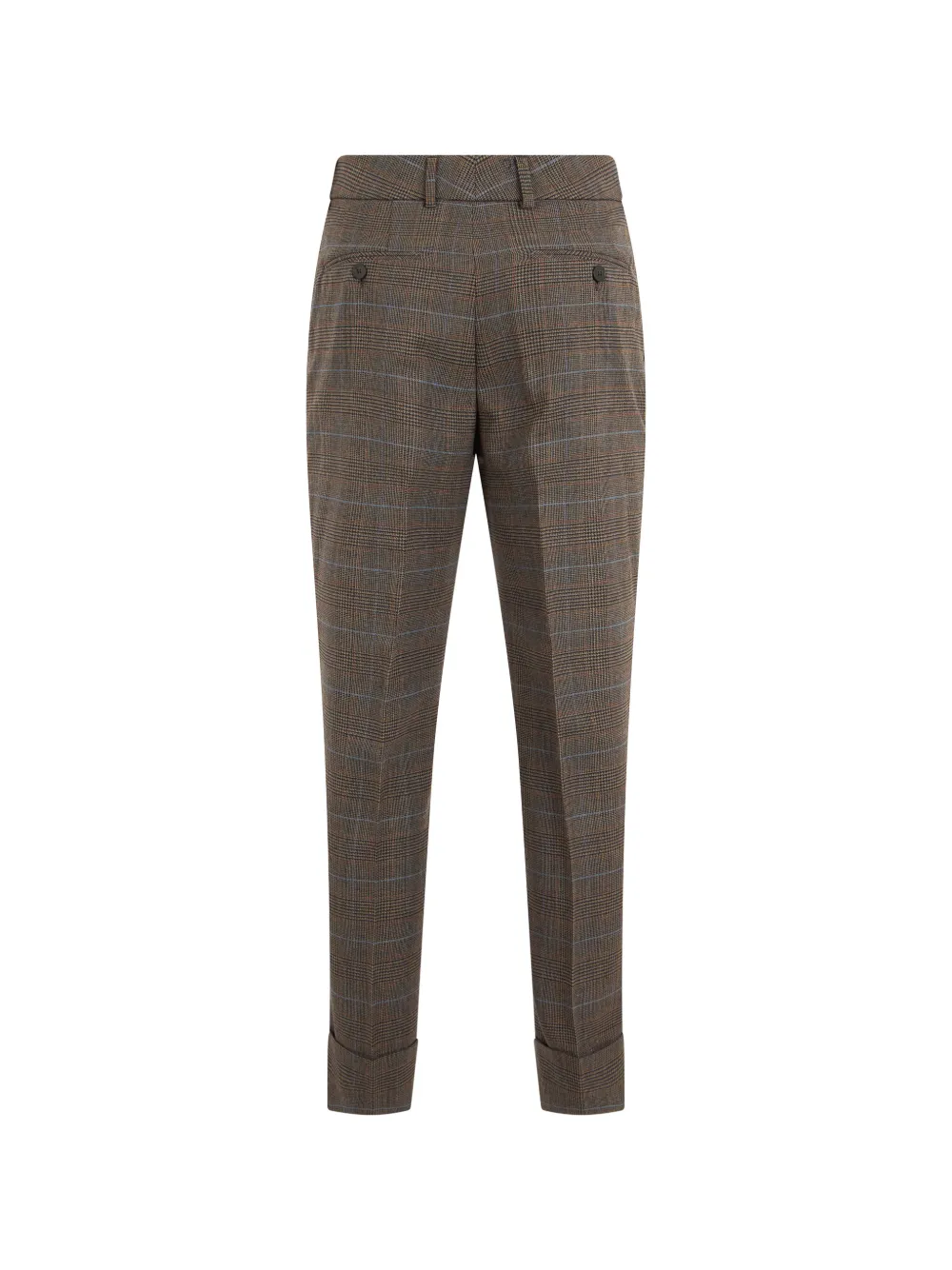 slowear Broek met omgeslagen pijpen en Prince of Wales-ruit Bruin
