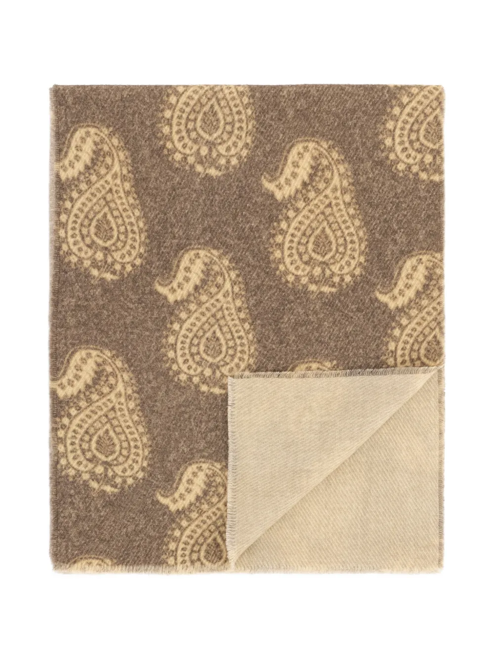 Boggi Milano scarf with macro paisley print in wool