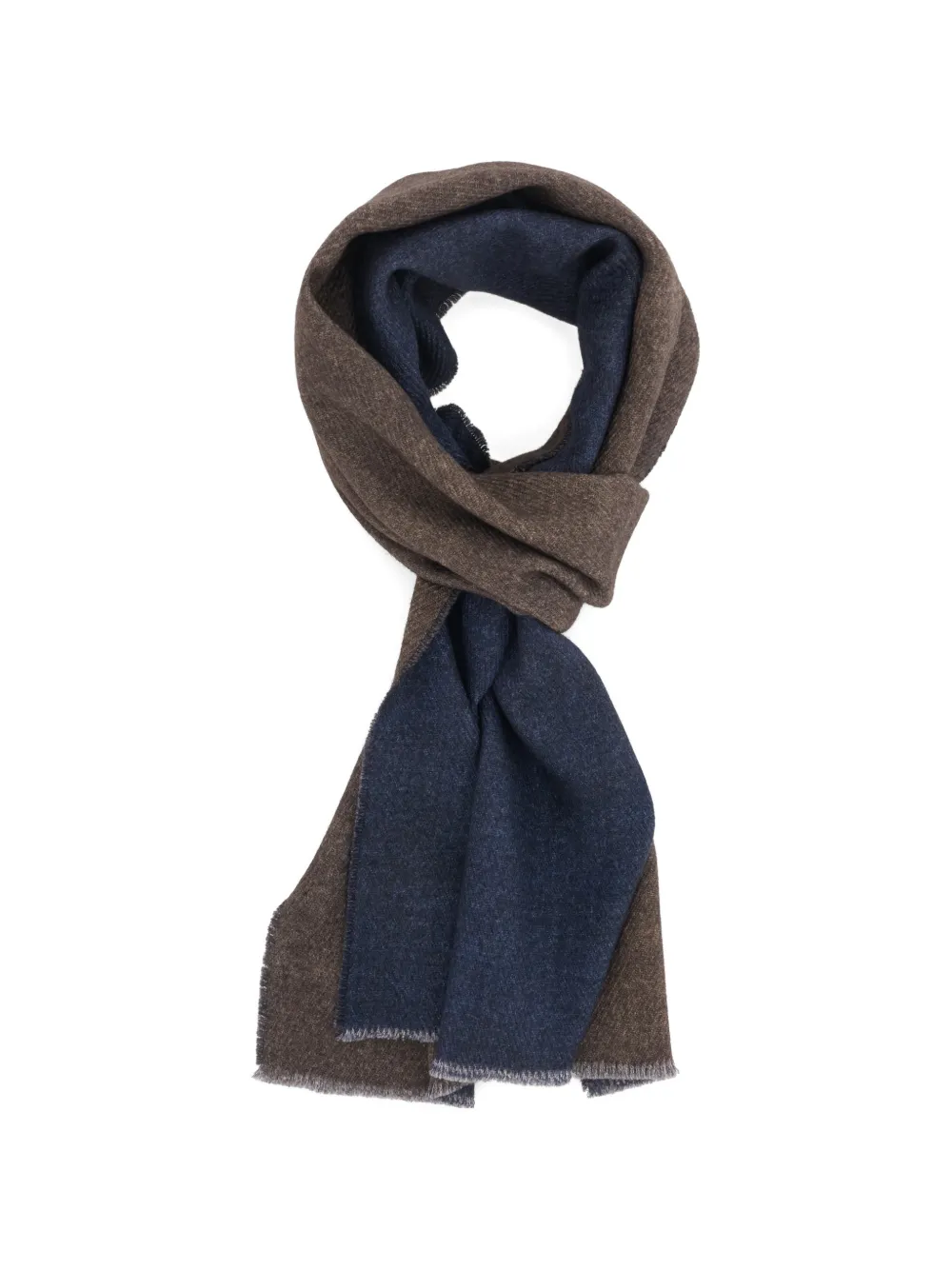 Boggi Milano scarf in wool with drill reinforcement - Marrone
