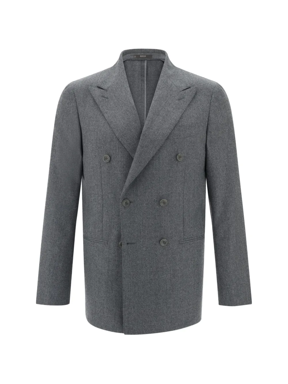 Boggi Milano double-breasted wool flannel blazer - Grau