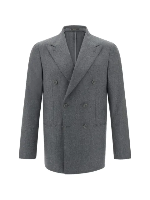 Boggi Milano double-breasted wool flannel blazer