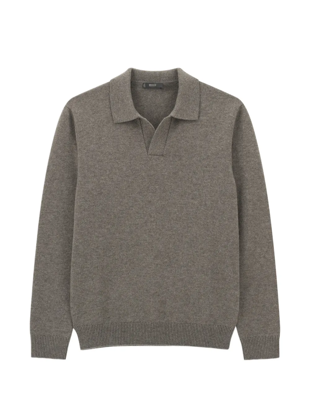 Boggi Milano knitted polo shirt in wool cashmere