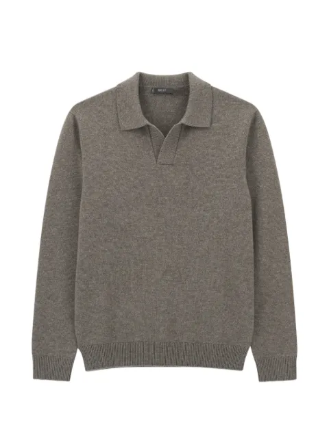 Boggi Milano knitted polo shirt in wool cashmere