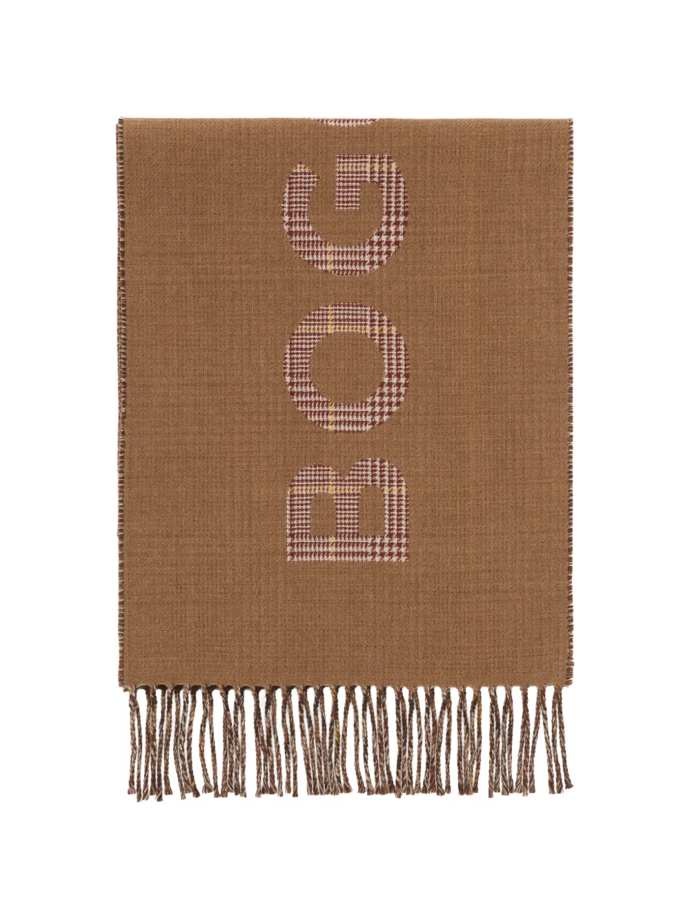 Boggi Milano scarf double with logo in wool