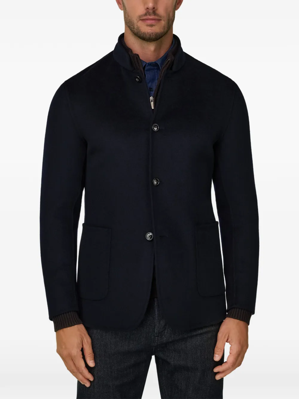 Boggi Milano Kyoto blazer van wol Blauw