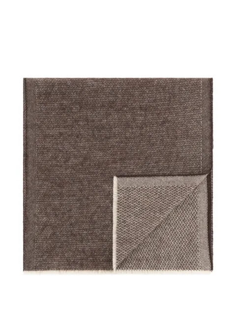 Boggi Milano scarf micro structured jacquard wool