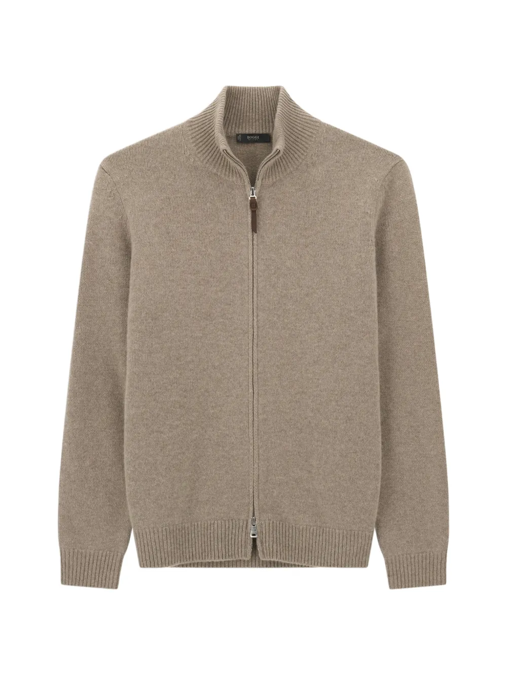 Boggi Milano full-zip jumper in cashmere wool - Toni neutri
