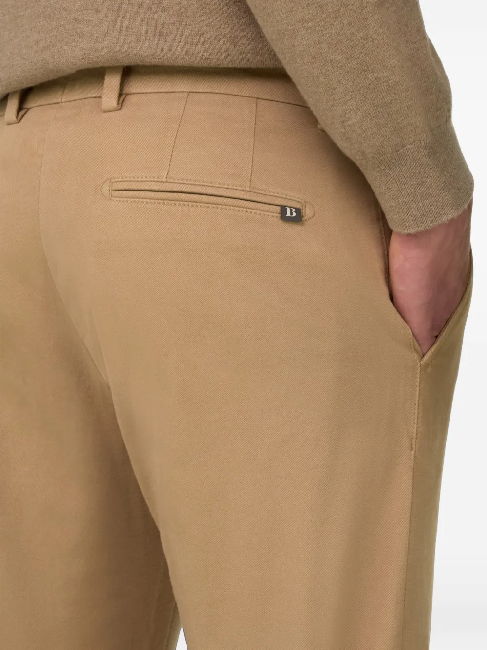 Boggi Milano Stretch katoenen broek Beige