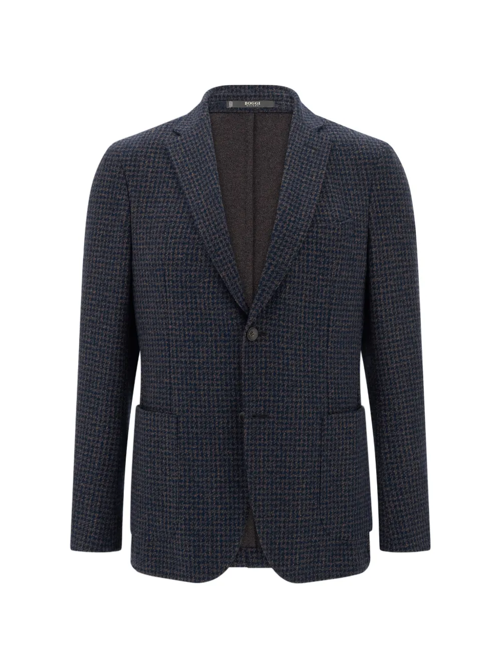 Boggi Milano blazer houndstooth cotton blend B jersey