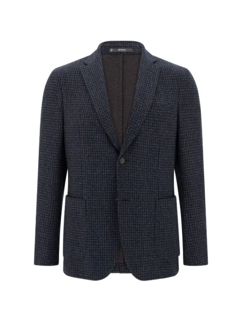 Boggi Milano blazer houndstooth cotton blend B jersey