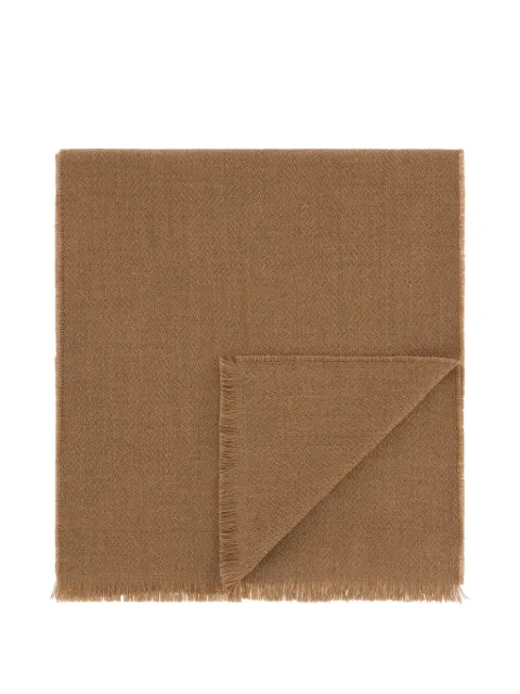 Boggi Milano scarf with knitted-motif in wool