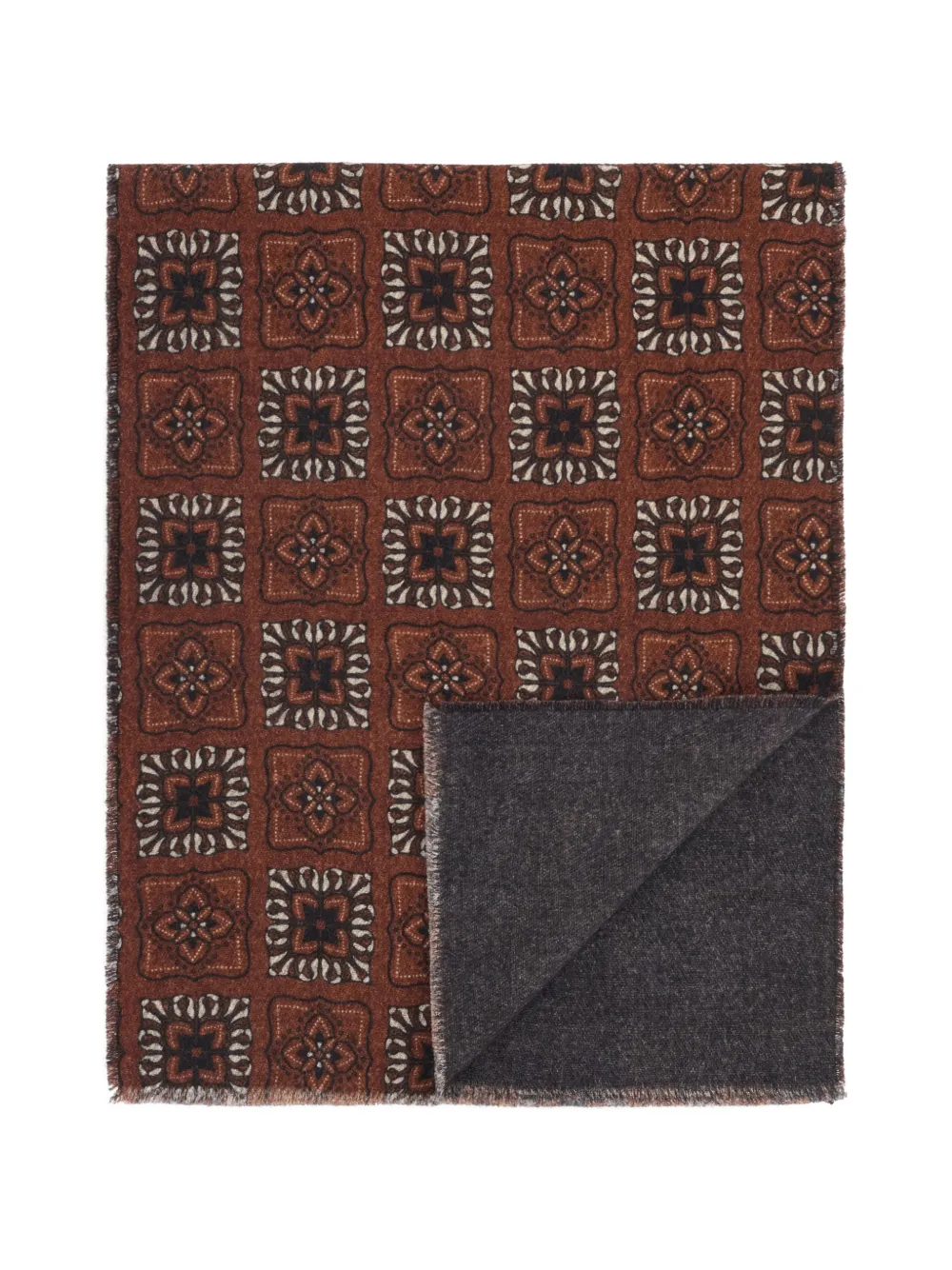 Boggi Milano scarf with floral pattern print in wool